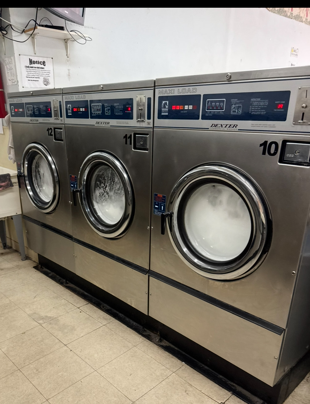 Modern Dexter commercial washing machines